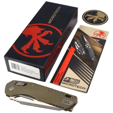 Microtech MSI S/E Knife OD Green Fluted G10, Apocalyptic P/S M390MK by Tony Marfione (210-11APFLGTOD)