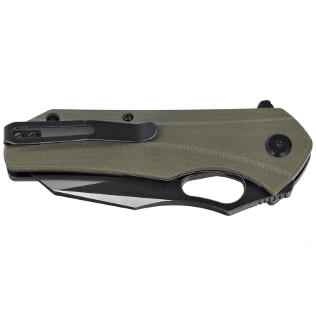 Bestech Operator Knife Green G10, Satin/Black D2 (BG36C)