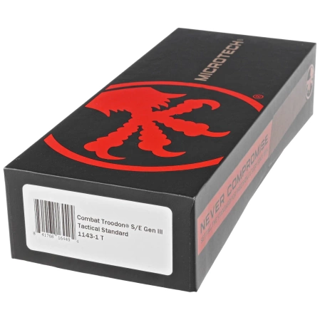 Microtech Combat Troodon Gen III S/E OTF Knife Black Aluminum, Tactical M390MK by Tony Marfione (1143-1T)