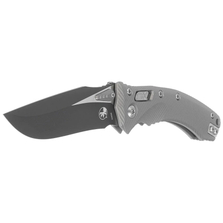 Microtech Amphibian Ram-Lok S/E Knife Natural Clear Fluted Aluminum, Black M390MK by Tony Marfione (137RL-1FLNC)