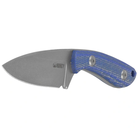 Noż Kubey Bloom Blue Micarta, Beadblasted 14C28N by Scott Halpern (KU411B)