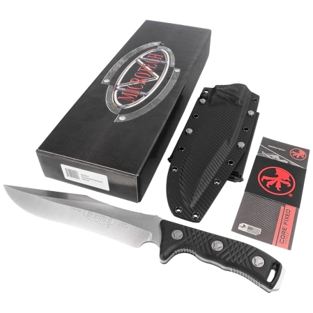 Nóż Microtech Arbiter S/E Black G10, Stonewashed M390 by Adam Marfione (104-10)