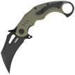 Nóż składany Kubey Wrath Green G10, Blackwashed 14C28N by MUZI Design (KU261F)