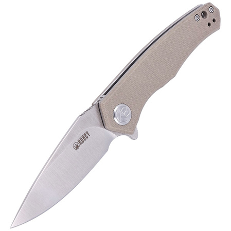 Kubey Knife Cadmus Tan G10, Satin D2 by Max (KU055C)