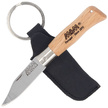 MAM Douro Mini Pocket Knife with Leather Case Light Beech Wood, Inox HW, Satin 420 (2003-LW)