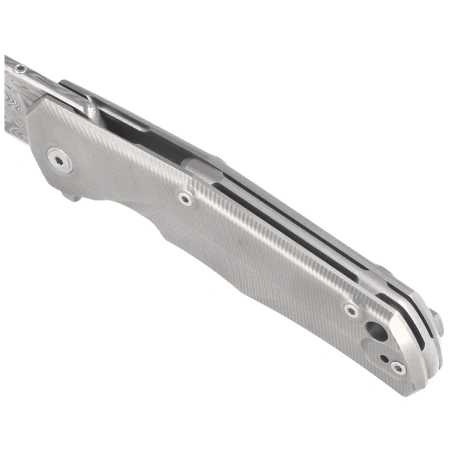 LionSteel T.R.E. Knife Gray Titanium, Thor Damasteel Damascus by Molletta (TRE DT GY)