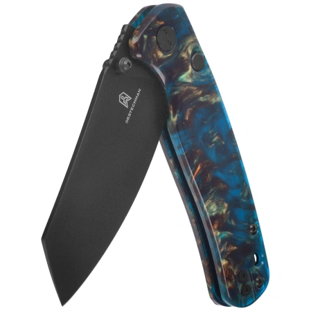 Nóż składany Bestechman Cicada's Wing-TL Clear Blue Resin, Black PVD 10Cr15CoMoV (BMK24-R-3)