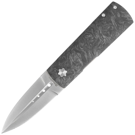 Nóż składany Maserin Daga 372/N Black-Silver Fat Carbon, Satin Elmax by Attilio Morotti