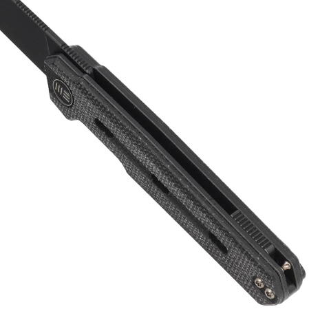 WE Knife Navo Black Canvas Micarta, Black Stonewashed CPM 20CV by Ostap Hel (WE22026-1)