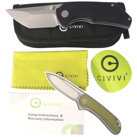 CIVIVI Thug 2 Black G10, Bead Blasted by Matthew Christensen (C20028C-2)