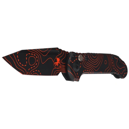 Nóż automatyczny Microtech LUDT Gen III T/E Signature Black-Orange Topographic Camo Smooth Aluminium, Black-Orange Topographic Camo M390MK by Tony Marfione (1136S-1TPBKORCS)