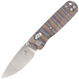 Nóż składany Bestechman Sprite Flamed Titanium, Stonewashed/Satin M390 (BMK21C)