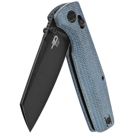 Nóż składany Bestech Slasher Blue Micarta, Black Stonewashed D2 (BG56C-2)