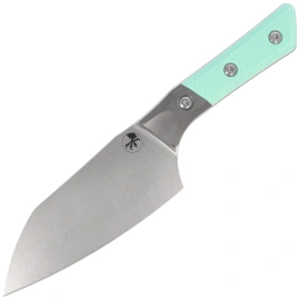 Nóż kuchenny Microtech Santoku 6'' Titanium Bolster/Caribbean Blue G10, Stonewashed M390MK (3200B-10CA)
