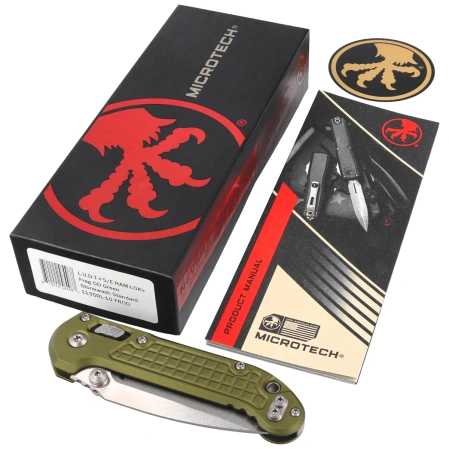 Nóż składany Microtech LUDT Ram-Lok S/E OD Green Frag Aluminium, Stonewashed M390MK by Tony Marfione (1135RL-10FROD)