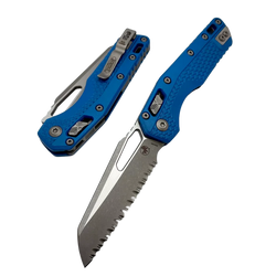 Nóż składany Microtech MSI Ram-Lok S/E Cerakote Blue Tri-Grip Polymer, Apocalyptic F/S M390MK by Tony Marfione (210T-12APPMCBL)
