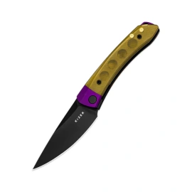 Nóż składany Kizer Mini MoMo Purple Aluminum/Yellow PEI, Black Nitro-V by Vladimir Legachev (V3663A1)