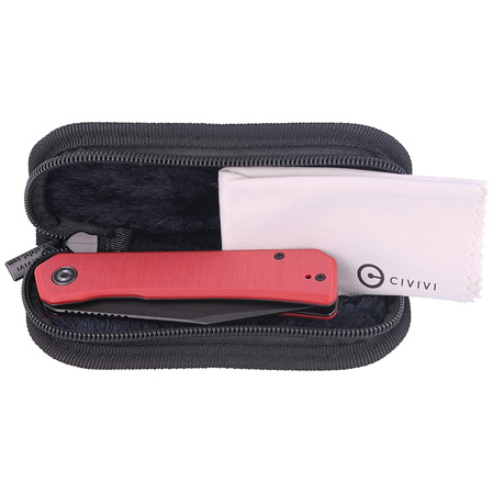 Nóż składany CIVIVI Relic Burgundy G10, Black Stonewashed Nitro-V (C20077B-2)