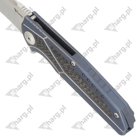 Nóż składany Reate K-4 Blue Titanium / Carbon Fiber, Satin RWL34