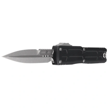Nóż automatyczny OTF Microtech Ultratech EX-ZBP Bayonet Signature Black Aluminium, Stonewashed M390MK by Tony Marfione (1120EX-10S)