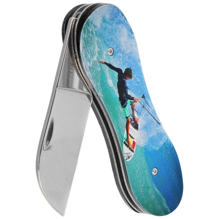 Nóż składany Third Decor Habitat N119J Kitesurf Double-Sided 3D Kitesurfer Aluminium, Mirror-Polished 420 (TH-N119J)