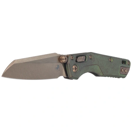 Microtech MSI Ram-Lok Mini S/E Marfione Select Knife Slab Side Antique Green Titanium, Bronzed M390MK by Tony Marfione (210M-13MS2)