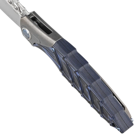Nóż składany RikeKnife Thor 7 Integral Titanium Black/Blue G10, Satin 154CM (RK-THOR7-BB)