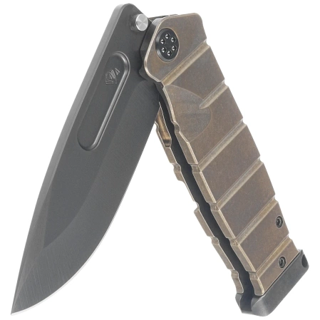 Medford USMC FF Bronze Titanium, Black DLC HW/Clip, Black DLC S45VN by Greg Medford (MK2044PQ-36A1-TPCP-PP)