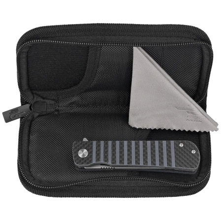 Bestech Titan Knife Black Carbon Fiber/Blue G10, Stonewashed/Satin 154CM by Keanu Alfaro (BL04B)