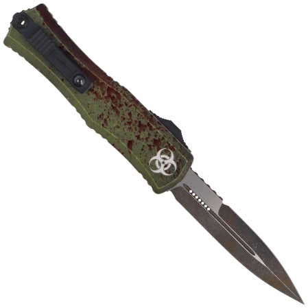 Microtech Hera II Mini Bayonet Signature OTF Knife Outbreak Aluminium, Outbreak M390MK by Tony and Sean Marfione (1701M-1OBDS)