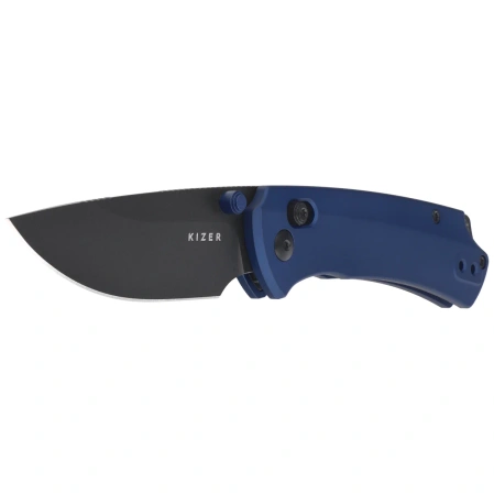 Nóż składany Kizer T1 CD Blue Titanium, Black Matte DLC Ultra M390 by Uli Hennicke (Ki3490.2CDA2)