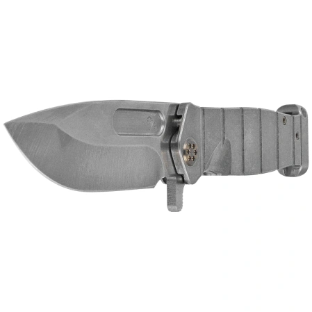 Nóż składany Medford USMC FF Tumbled Titanium, Bronze HW, Std Clip, Tumbled S90V by Greg Medford (MK2049TQ-01TM-T1CS-PT)