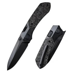 Nóż składany Remette RT-Meteor Titanium / Carbon Fiber, Titanium Plating M390 (RTPT-ELD)