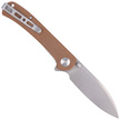 Sencut Knife Scepter Brown Micarta, Stonewashed 9Cr18MoV (SA03D)