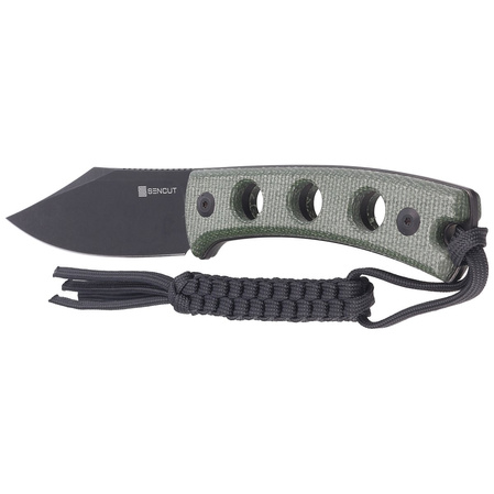 Nóż Sencut Waxahachie Green Micarta, Black Stonewashed 9Cr18MoV (SA11C)