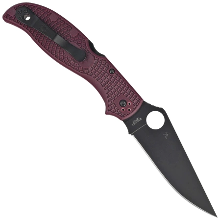 Spyderco Stretch 2 XL Sprint Run Burgundy FRN Knife, TiCN Micro-Melt PD#1 by Sal Glesser (C258BGBKP)