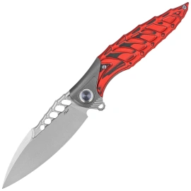 Nóż składany Rike Knife Thor 7 Titanium / Red-Black G10, Satin 154CM (RK-THOR7-BR)