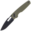 Kizer Dogfish Knife Green G10, Black Nitro-V by Caleb Waldman (V3640A2)