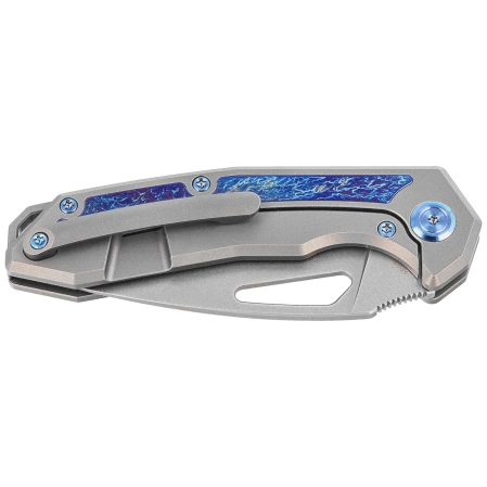 Nóż składany Kubey KB Coeus Gray Titanium / Timascus, Beadblasted CPM S35VN (KB286A)