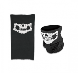 Barbaric Fine Skull Neck Gaiter – Black Fabric (30583)
