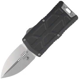 Nóż automatyczny OTF Microtech Exocet II D/E Black Aluminium, Stonewashed M390MK by Tony Marfione (1157-10)