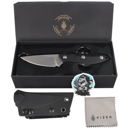 Nóż Kizer Splinter Black-Brown G10, Satin AEB-L by Kornel Kiss (1087A1)
