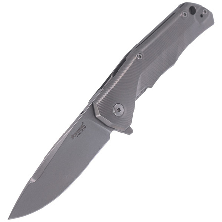 Nóż składany LionSteel T.R.E. Grey Titanium / Grey Ti, Stone Washed M390 by Molletta (TRE GY)