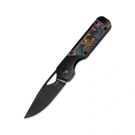 Nóż składany Kizer Mini Militaw Black Titanium / Camo Carbon 80'S, Black DLC M390 by Jonathan Styles (Ki3634SA1)
