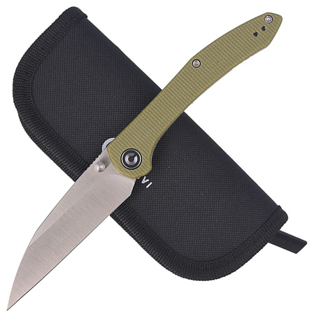 CIVIVI Knife Hadros Olive Micarta, Satin Finish by Dylan Mallery (C20004-3)