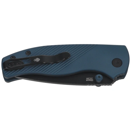 Kizer Glaux Knife Ink Blue Aluminum, Black PVD / Stonewashed 14C28N (V3801A3)