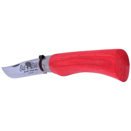 Antonini Old Bear Laminated Red, Satin Stainless knife (9307/23_MRK)