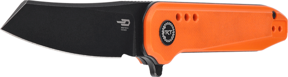 Bestech Syntax Orange G10, Black Stonewashed 14C28N by Todd Knife and Tool (BG40C)