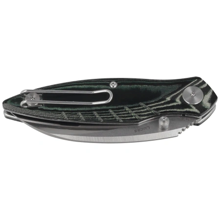 Bestech Mantidae Green Micarta, Satin/Stonewashed F/S 14C28N by Lucas (BG60G)