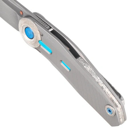 Reate VK-CLU Knife Bead Blasted Titanium, Hand Rubbed Satin Elmax by Vulpex Knives